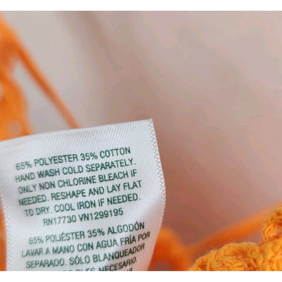 Wild Fable Stretchy Orange Mesh Net Top Swim Cover Up Size XL - Picture 6 of 6